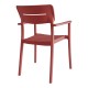 326-000089 Πολυθρόνα Pilma pakoworld terracotta PP 57x54x82εκ