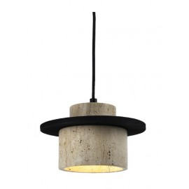 4095 InLight Κρεμαστό φωτιστικό γκρι από travertine marble 1XΕ27 D:20 x 12cm (4095)