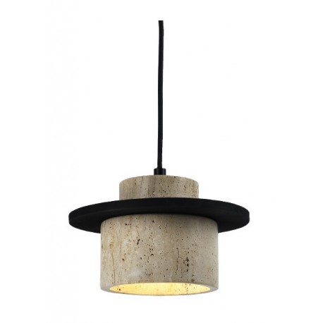 4095 InLight Κρεμαστό φωτιστικό γκρι από travertine marble 1XΕ27 D:20 x 12cm (4095)