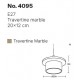 4095 InLight Κρεμαστό φωτιστικό γκρι από travertine marble 1XΕ27 D:20 x 12cm (4095)