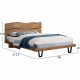 ΚΡΕΒΑΤΙ NICOLE HM8218.11 ΑΠΟ ΜΑΣΙΦ ΞΥΛΟ ΑΚΑΚΙΑΣ 212,5x180x106εκ. ΓΙΑ ΣΤΡΩΜΑ 160Χ200