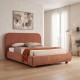 279-000023 Κρεβάτι Salena pakoworld terracotta ύφασμα 160x200εκ