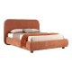 279-000023 Κρεβάτι Salena pakoworld terracotta ύφασμα 160x200εκ