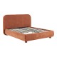 279-000023 Κρεβάτι Salena pakoworld terracotta ύφασμα 160x200εκ