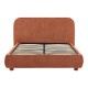 279-000023 Κρεβάτι Salena pakoworld terracotta ύφασμα 160x200εκ