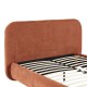 279-000023 Κρεβάτι Salena pakoworld terracotta ύφασμα 160x200εκ