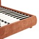279-000023 Κρεβάτι Salena pakoworld terracotta ύφασμα 160x200εκ
