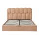 429-000009 Κρεβάτι διπλό Sectra pakoworld terracotta μπουκλέ ύφασμα 160x200εκ