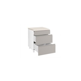 KD603FB87 Επιδαπέδια συρταριέρα κουζίνας AURA D60 3F B Μπεζ 60x60x85εκ.