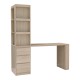 072-000190 Γραφείο με βιβλιοθήκη Cliner pakoworld sonoma 140x50x180εκ
