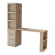 072-000190 Γραφείο με βιβλιοθήκη Cliner pakoworld sonoma 140x50x180εκ