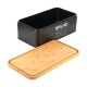 01-20248 ESTIA ΨΩΜΙΕΡΑ BAMBOO ESSENTIALS ΜΕΤΑΛΛΙΚΗ 42x23x13cm ΜΑΥΡΗ