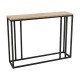 321-000132 Κονσόλα Cansbia pakoworld oak με μαύρο μέταλλο 100x25x75εκ