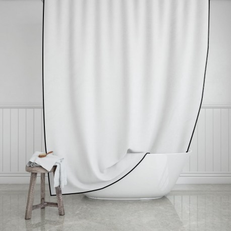 02-55158 ESTIA ΚΟΥΡΤΙΝΑ ΜΠΑΝΙΟΥ FRAME ΥΦΑΣΜΑΤΙΝΗ 180x200cm