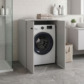 230-000299 Ντουλάπι πλυντηρίου Bathy pakoworld λευκό 70x66x90εκ