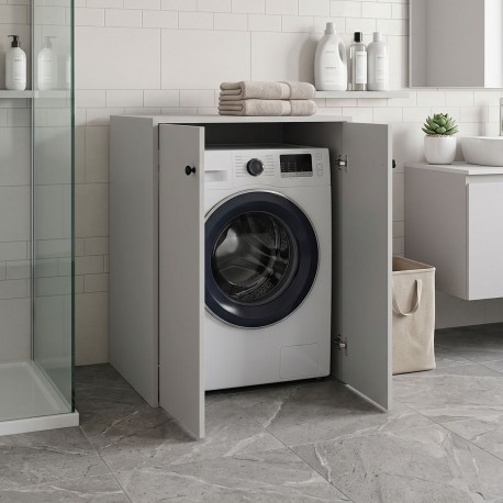 230-000299 Ντουλάπι πλυντηρίου Bathy pakoworld λευκό 70x66x90εκ