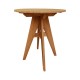 343-000126 Τραπέζι Cadrada pakoworld teak ξύλο σε φυσική απόχρωση Φ70x76εκ