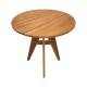 343-000126 Τραπέζι Cadrada pakoworld teak ξύλο σε φυσική απόχρωση Φ70x76εκ