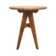 343-000126 Τραπέζι Cadrada pakoworld teak ξύλο σε φυσική απόχρωση Φ70x76εκ