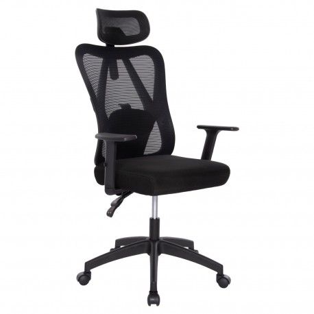 ΚΑΡΕΚΛΑ ΓΡΑΦΕΙΟΥ MEXER HM1195.01 ΜΑΥΡΟ MESH-PP ΒΑΣΗ 68x70x136Υεκ.
