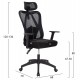 ΚΑΡΕΚΛΑ ΓΡΑΦΕΙΟΥ MEXER HM1195.01 ΜΑΥΡΟ MESH-PP ΒΑΣΗ 68x70x136Υεκ.