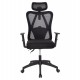 ΚΑΡΕΚΛΑ ΓΡΑΦΕΙΟΥ MEXER HM1195.01 ΜΑΥΡΟ MESH-PP ΒΑΣΗ 68x70x136Υεκ.