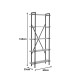 321-000133 Βιβλιοθήκη Derena pakoworld oak με μαύρο μέταλλο 60x29x160εκ