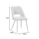 428-000017 Καρέκλα Nelda pakoworld κρεμ βελούδο με μεταλλικό κρεμ πόδι 44x58x82εκ