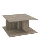 14200013 Τραπεζάκι Σαλονιού ArteLibre ΑΡΙΑΔΝΗ Raw Endgrain Oak/K105 90x90x43cm Καφέ/Ανθρακί