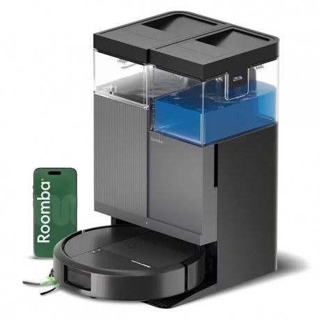 iRobot Roomba Plus 415 Combo G285040 Σκούπα Ρομπότ για Σκούπισμα & Σφουγγάρισμα με Χαρτογράφηση και Wi-Fi