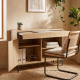 0151.GM26 Beam κονσόλα - γραφείο 102x49/92x78εκ. Natural Chestnut  Natural Chestnut 102x49/92εκ. Ύψος : 78εκ.
