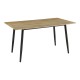 327-000090 Τραπέζι Loza pakoworld sonoma MDF με μαύρο μεταλλικό πόδι 140x80x73εκ