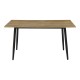 327-000090 Τραπέζι Loza pakoworld sonoma MDF με μαύρο μεταλλικό πόδι 140x80x73εκ