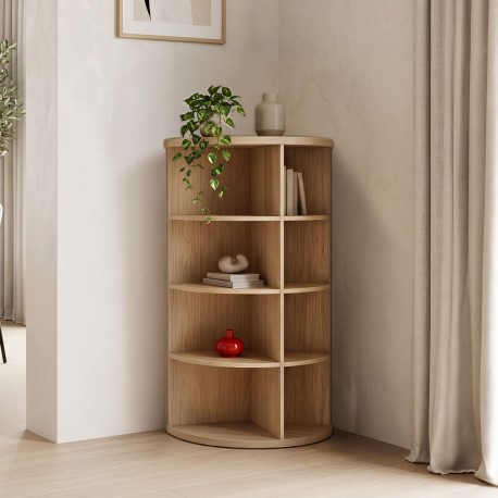 431-000011 Γωνιακή ραφιέρα Benzal pakoworld sonoma MDF 80x30x120εκ