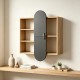 431-000006 Ραφιέρα τοίχου Jonna pakoworld sonoma με ανθρακί MDF 60x10x80εκ