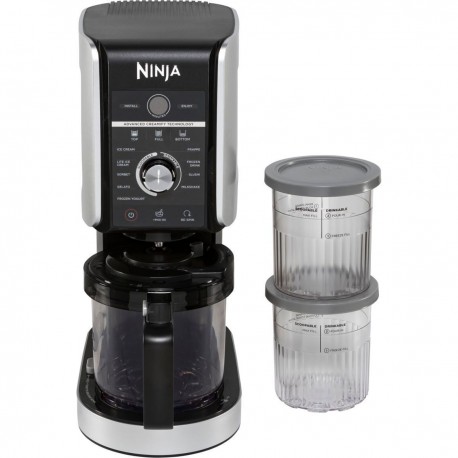 Ninja NC502EU CREAMi Deluxe 10-in-1 Παγωτομηχανή 2x706ml Black / Silver