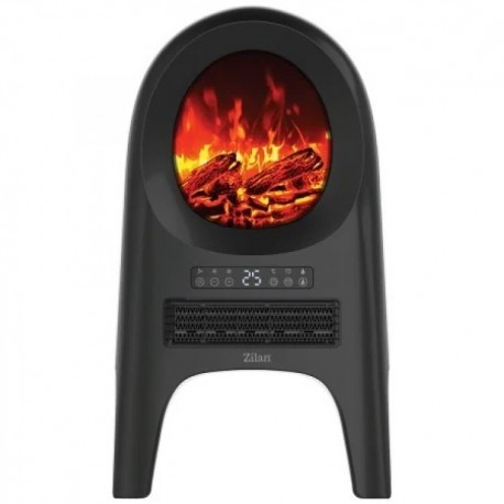 ZILAN ZLN-5664 ΑΕΡΟΘΕΡΜΟ ΚΕΡΑΜΙΚΟ 2000W ΜΑΥΡΟ ΜΕ ΕΦΕ ΦΛΟΓΑΣ