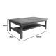 336-000042 Τραπέζι σαλονιού Louf pakoworld καρυδί teak ξύλο 120x70x40εκ