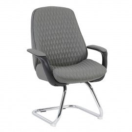 ΚΑΡΕΚΛΑ ΕΠΙΣΚΕΠΤΗ VELUM-s HM1235.10 ΓΚΡΙ PU--ΒΑΣΗ ΧΡΩΜΙΟΥ 71x60x100Υεκ.