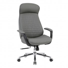 ΚΑΡΕΚΛΑ ΓΡΑΦΕΙΟΥ VELUM HM1233.10 ΓΚΡΙ PU--ΒΑΣΗ ΧΡΩΜΙΟΥ 71x69x116-122Υεκ.