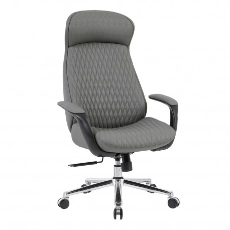 ΚΑΡΕΚΛΑ ΓΡΑΦΕΙΟΥ VELUM HM1233.10 ΓΚΡΙ PU--ΒΑΣΗ ΧΡΩΜΙΟΥ 71x69x116-122Υεκ.