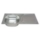 Pyramis Et 78 Ένθετος Νεροχύτης  Αριστερός Inox Μ78xΠ43.5cm Ασημί