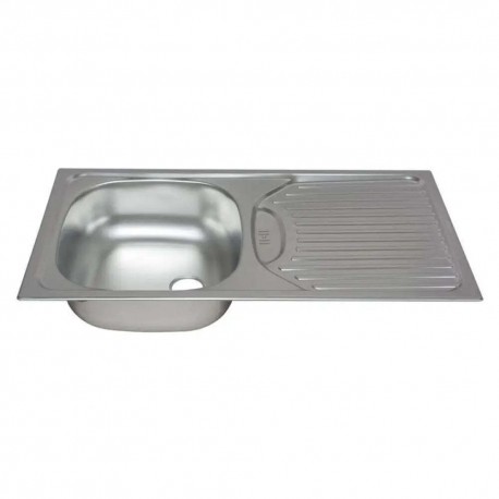 Pyramis Et 78 Ένθετος Νεροχύτης  Αριστερός Inox Μ78xΠ43.5cm Ασημί