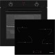 Pyramis PO78072008SBL + PHC62410FMB Φούρνος άνω Πάγκου 78lt με Επαγωγικές Εστίες Π59.5εκ. Μαύρος A