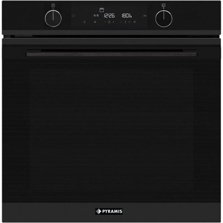 Pyramis PO78094010EBLΜ+PHC62510IFB Φούρνος άνω Πάγκου 78lt με Επαγωγικές Εστίες Π59.5εκ. Μαύρο Μάτ  A