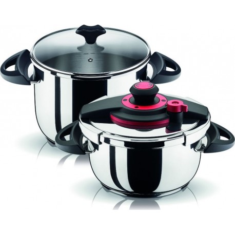 Pyramis Optimum Plus Set Quattro Χύτρες Ταχύτητας 8lt + 4.5lt