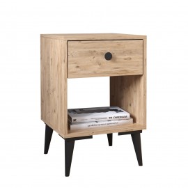 14870061 Κομοδίνο ArteLibre AMARI Δρυς Μοριοσανίδα 43x43x67.5cm Φυσικό/Δρυς