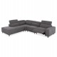 ΚΑΝΑΠΕΣ ΑΡΙΣΤΕΡΗ ΓΩΝΙΑ 5Θ ΜΕ RECLINE LUNARIS HM3316.01L ΓΚΡΙ ΥΦΑΣΜΑ 307x267x94Yεκ