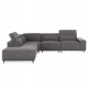 ΚΑΝΑΠΕΣ ΑΡΙΣΤΕΡΗ ΓΩΝΙΑ 5Θ ΜΕ RECLINE LUNARIS HM3316.01L ΓΚΡΙ ΥΦΑΣΜΑ 307x267x94Yεκ