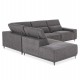 ΚΑΝΑΠΕΣ ΑΡΙΣΤΕΡΗ ΓΩΝΙΑ 5Θ ΜΕ RECLINE LUNARIS HM3316.01L ΓΚΡΙ ΥΦΑΣΜΑ 307x267x94Yεκ